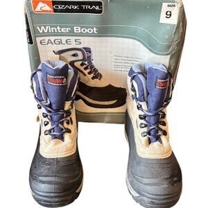 Ozark Trail Eagle 5 Thermolite‎ Tan/ Navy Winter Snow Boots Women USA 9 EUR 41